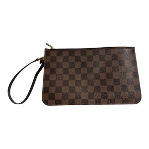Louis Vuitton Brown Checkered Wristlet